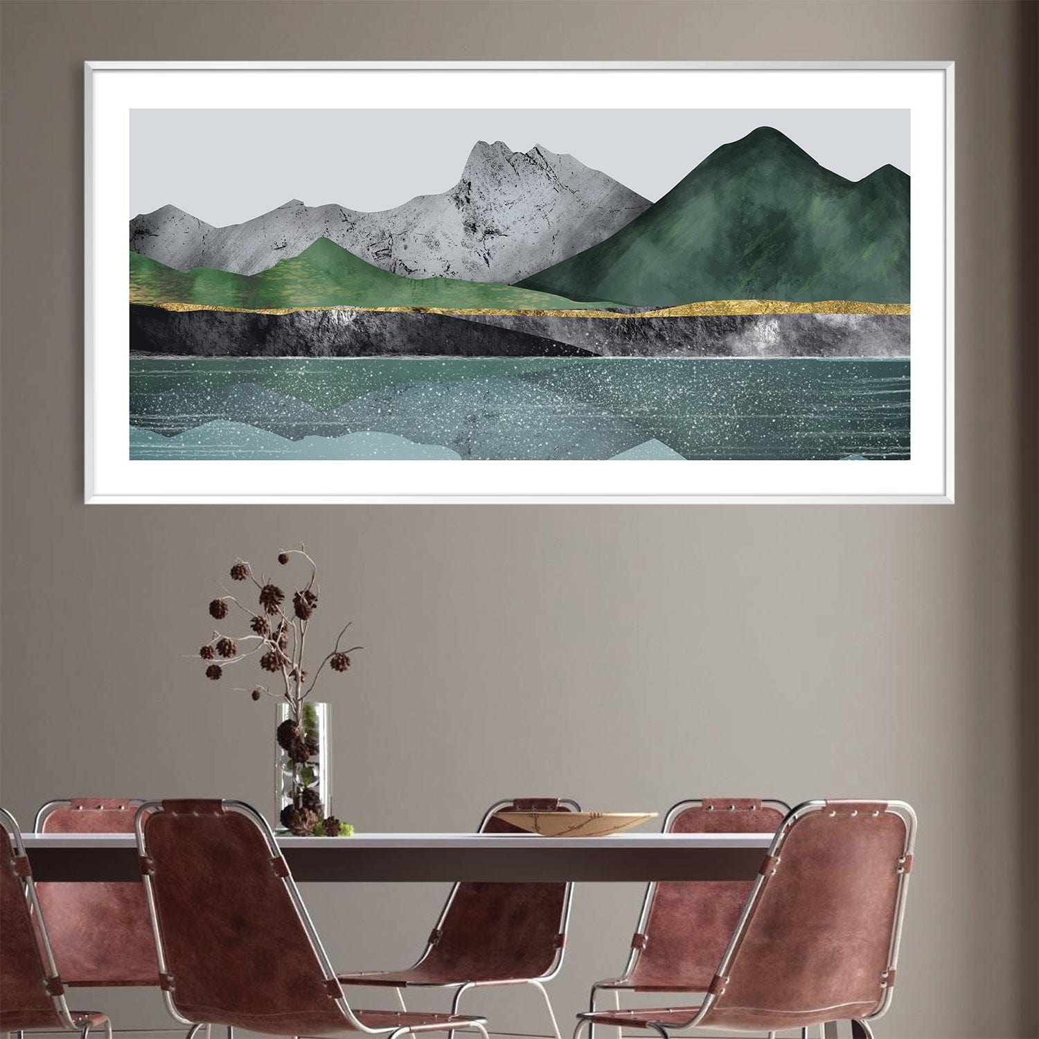 Verdant Cliffs Canvas Art Clock Canvas