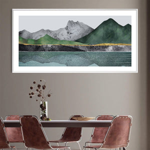 Verdant Cliffs Canvas Art Clock Canvas