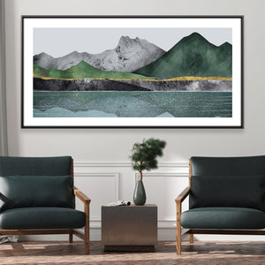 Verdant Cliffs Canvas Art Clock Canvas