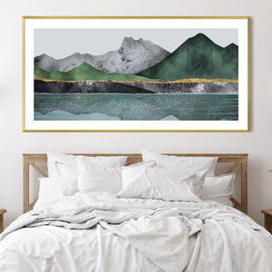 Verdant Cliffs Canvas Art Clock Canvas