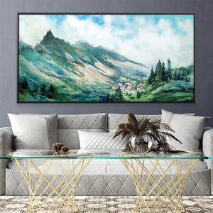 Verdant Valley Canvas Art Clock Canvas