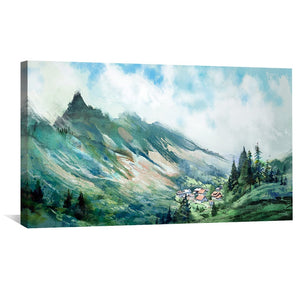 Verdant Valley Canvas Art Clock Canvas