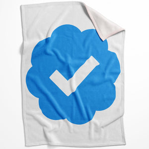 Verified White Blanket Blanket 75 x 100cm Clock Canvas