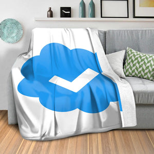 Verified White Blanket Blanket Clock Canvas