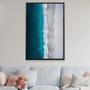 Vertical Shores Canvas Art Clock Canvas