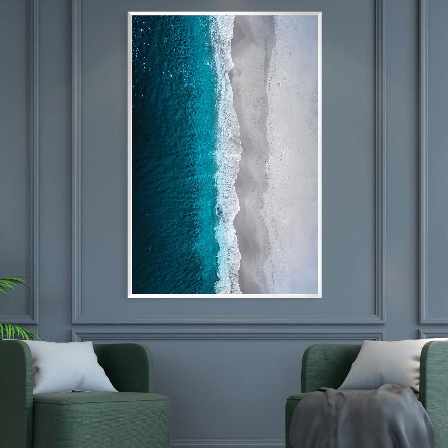 Vertical Shores Canvas Art Clock Canvas