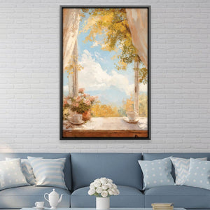 View between the curtains Canvas Art 12 x 18in / Canvas Clock Canvas