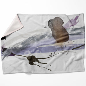 Violet Vision Blanket Blanket 75 x 100cm Clock Canvas