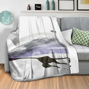 Violet Vision Blanket Blanket Clock Canvas