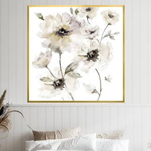 Wall Flowers Canvas Art Clock Canvas