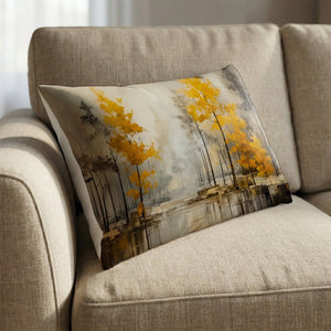 Watercolor Autumn Cushion Cushion 13 x 19in Clock Canvas