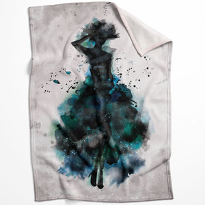 Watercolor Ballerina A Blanket Blanket 75 x 100cm Clock Canvas
