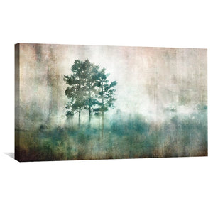 Watercolor Birch Canvas Art Clock Canvas
