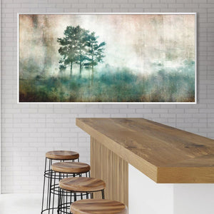 Watercolor Birch Canvas Art Clock Canvas