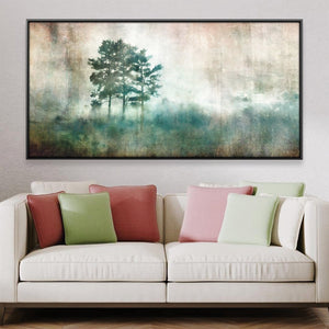 Watercolor Birch Canvas Art Clock Canvas
