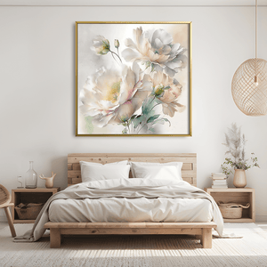 Watercolor Florals Canvas Art Clock Canvas