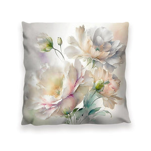 Watercolor Florals Cushion Cushion 12 x 12in Clock Canvas