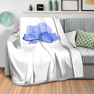 Watercolor Flowers C Blanket Blanket Clock Canvas