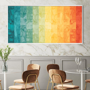 Watercolor Landscape 5 Canvas Art Clock Canvas