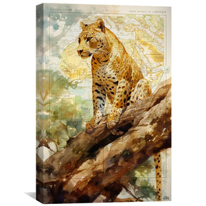 Watercolor Leopard Canvas Art Clock Canvas