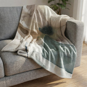 Watercolor Tones Blanket Blanket Clock Canvas