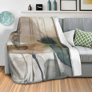 Watercolor Tones Blanket Blanket Clock Canvas