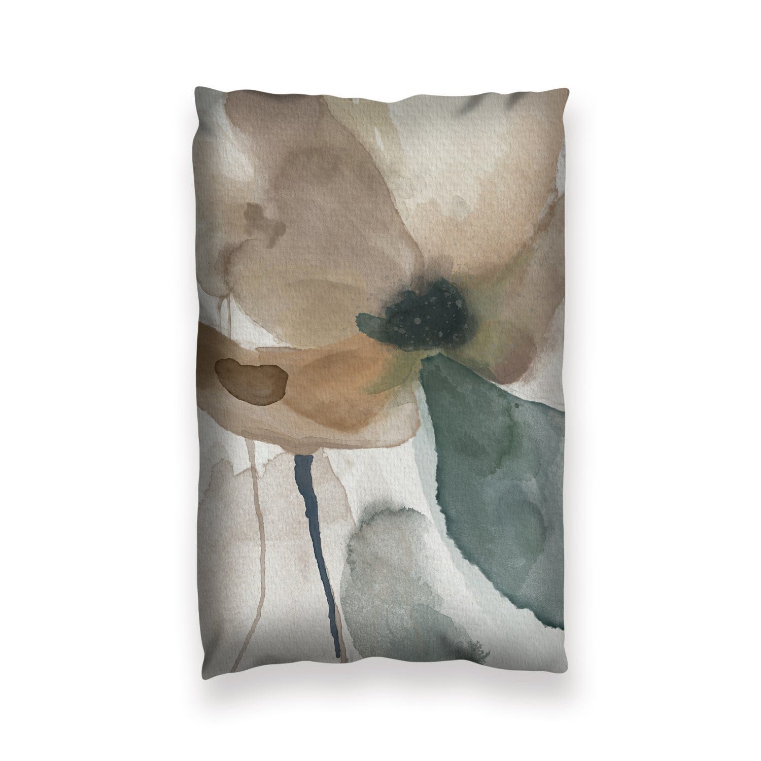 Watercolor Tones Cushion Cushion 13 x 19in Clock Canvas