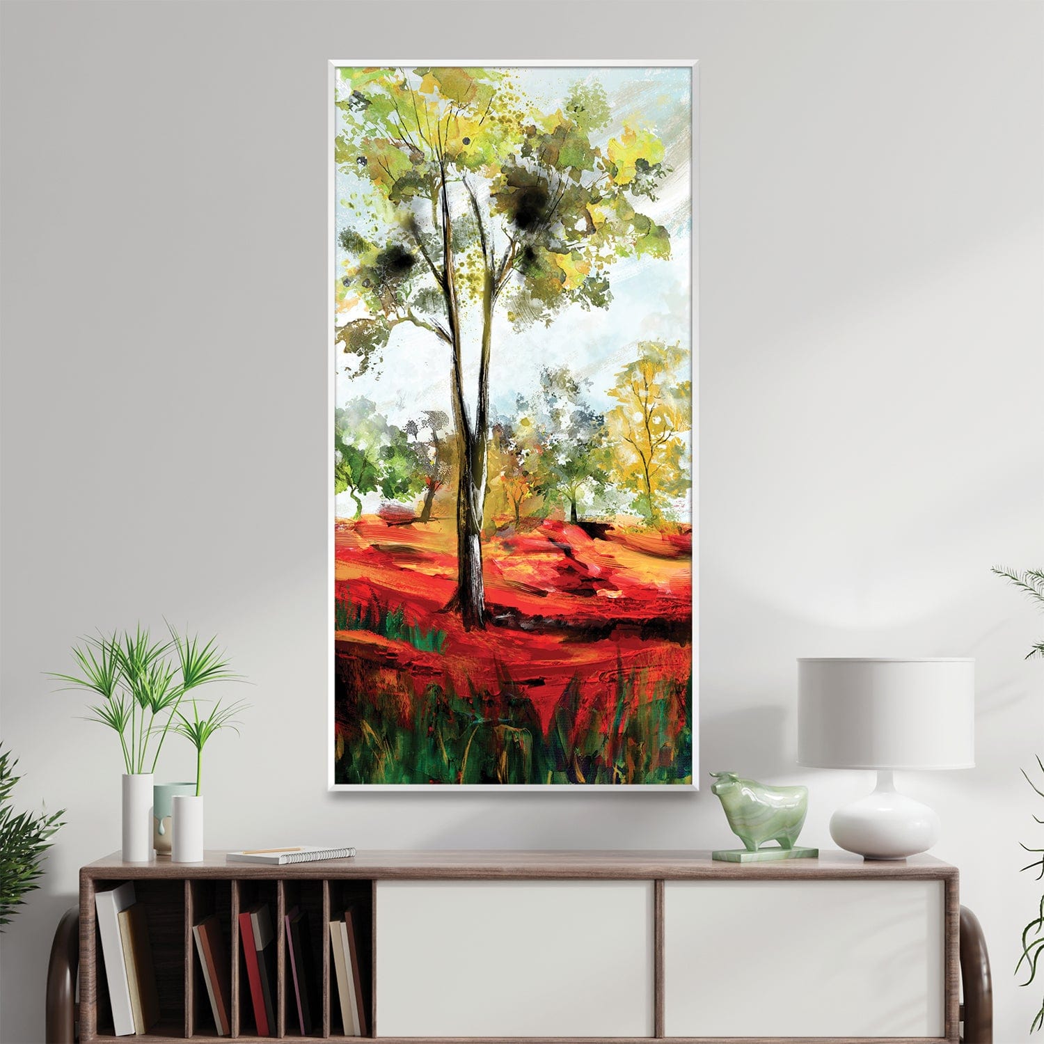 Watercolor Tree Symphony Canvas Art Clock Canvas