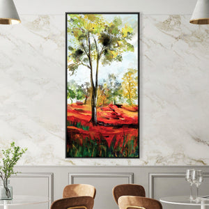 Watercolor Tree Symphony Canvas Art Clock Canvas