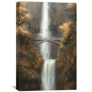 Waterfall Bridge Canvas Art Clock Canvas