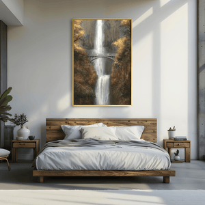 Waterfall Bridge Canvas Art Clock Canvas