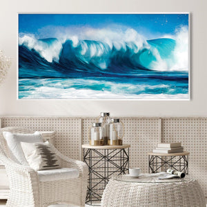 Waves Canvas - Single Panel Art Clock Canvas