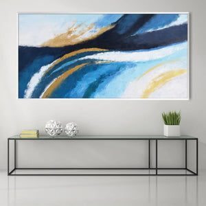 Waving Color Canvas Art Clock Canvas