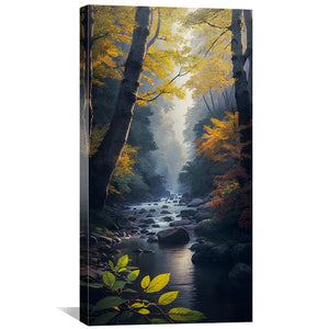 Whipsering Stream Canvas Art Clock Canvas