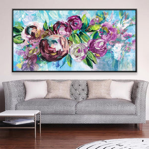 Whirl of Petals Canvas Art Clock Canvas