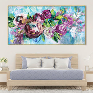 Whirl of Petals Canvas Art Clock Canvas