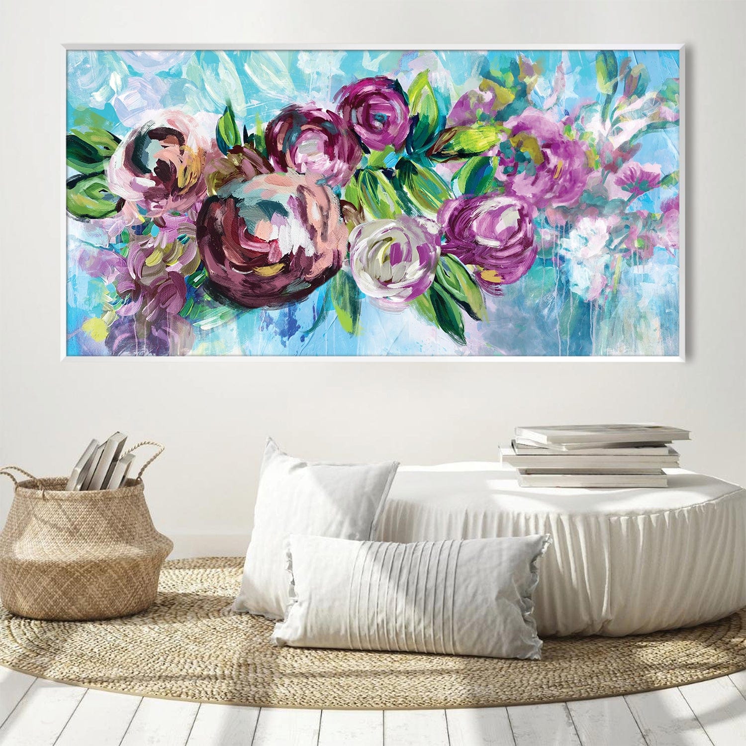 Whirl of Petals Canvas Art Clock Canvas