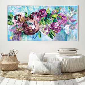 Whirl of Petals Canvas Art Clock Canvas
