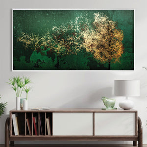 Whirling Leaves Canvas Art Clock Canvas