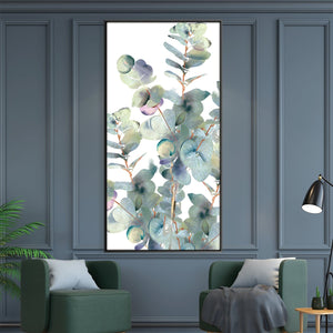 Whispering Eucalyptus Canvas Art Clock Canvas