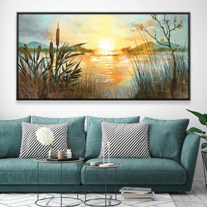 Whispering Waters Canvas Art Clock Canvas