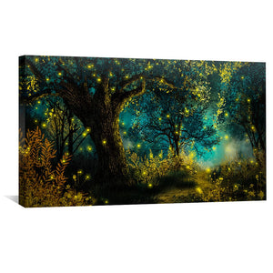 Whispers of the Fireflies Canvas Art Clock Canvas