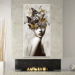 Whispers of the Monarch's Crown Canvas Art Clock Canvas