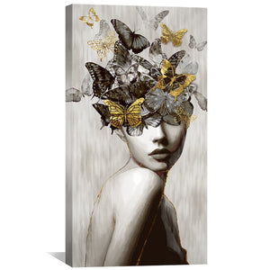 Whispers of the Monarch's Crown Canvas Art Clock Canvas