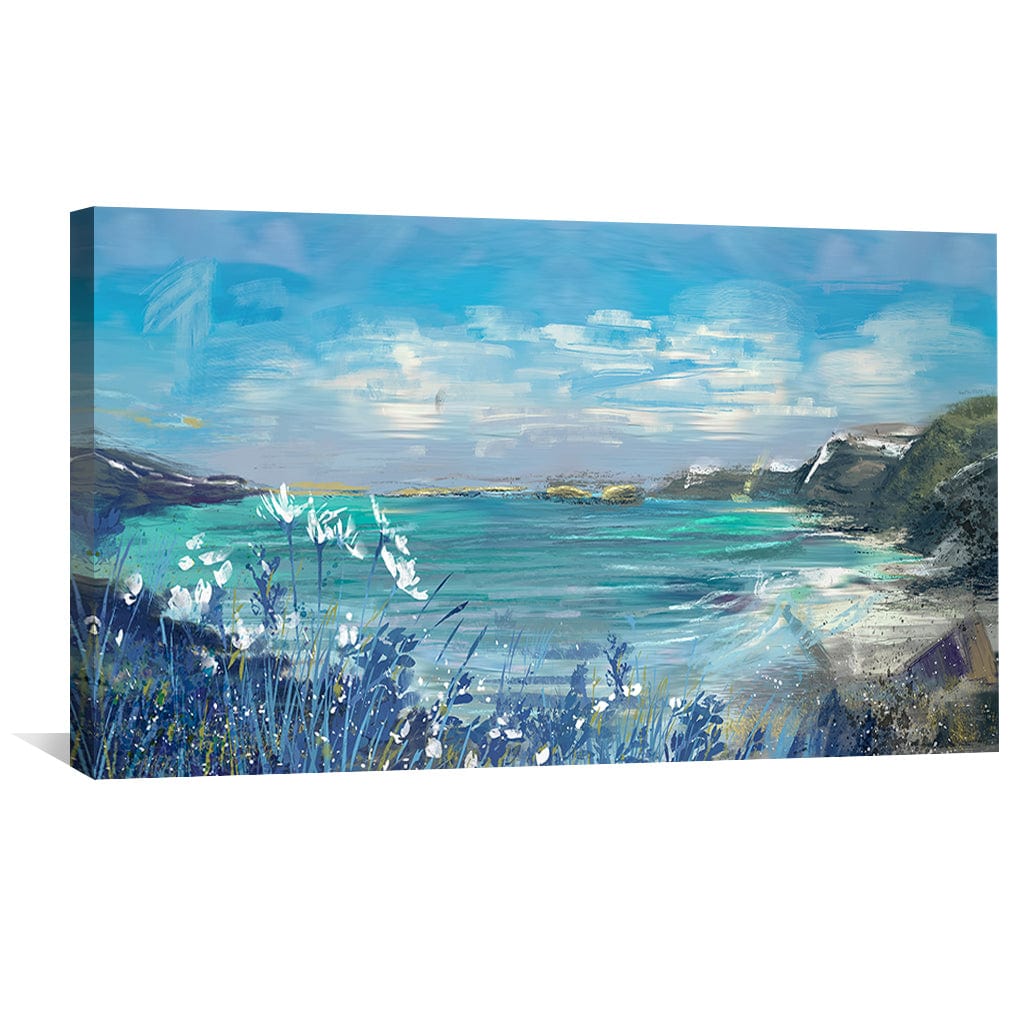 Wild Blue Coast Canvas Art Clock Canvas