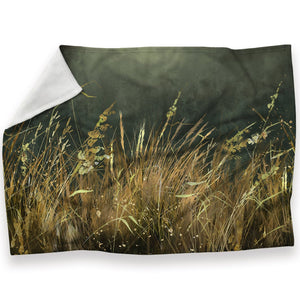 Wild Grasses Blanket Blanket 30 x 40in Clock Canvas