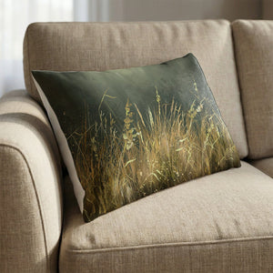 Wild Grasses Cushion Cushion 13 x 19in Clock Canvas