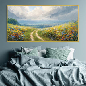 Wildflower Drift Canvas Art Clock Canvas