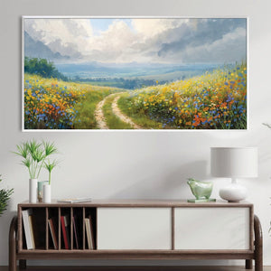 Wildflower Drift Canvas Art Clock Canvas