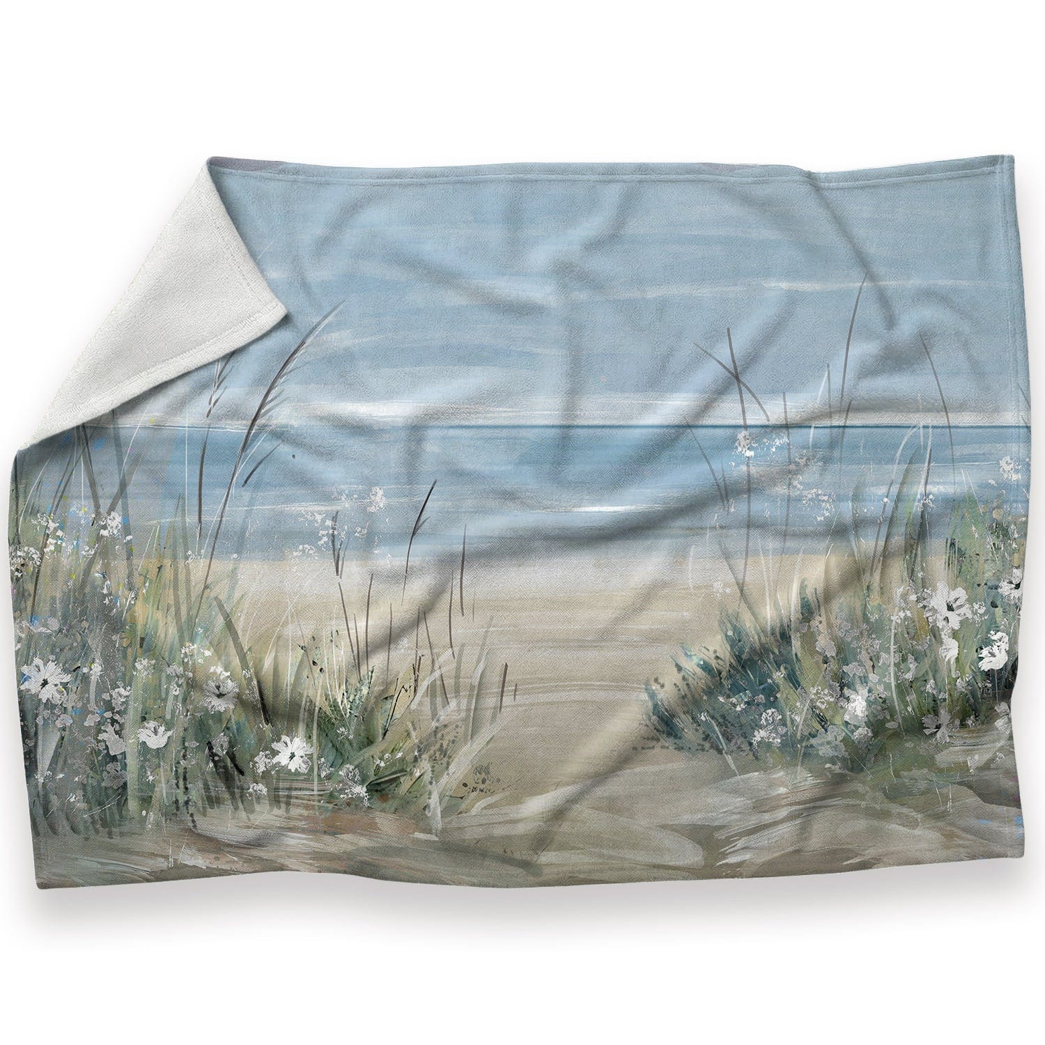 Wildflower Edge Blanket Blanket 30 x 40in Clock Canvas